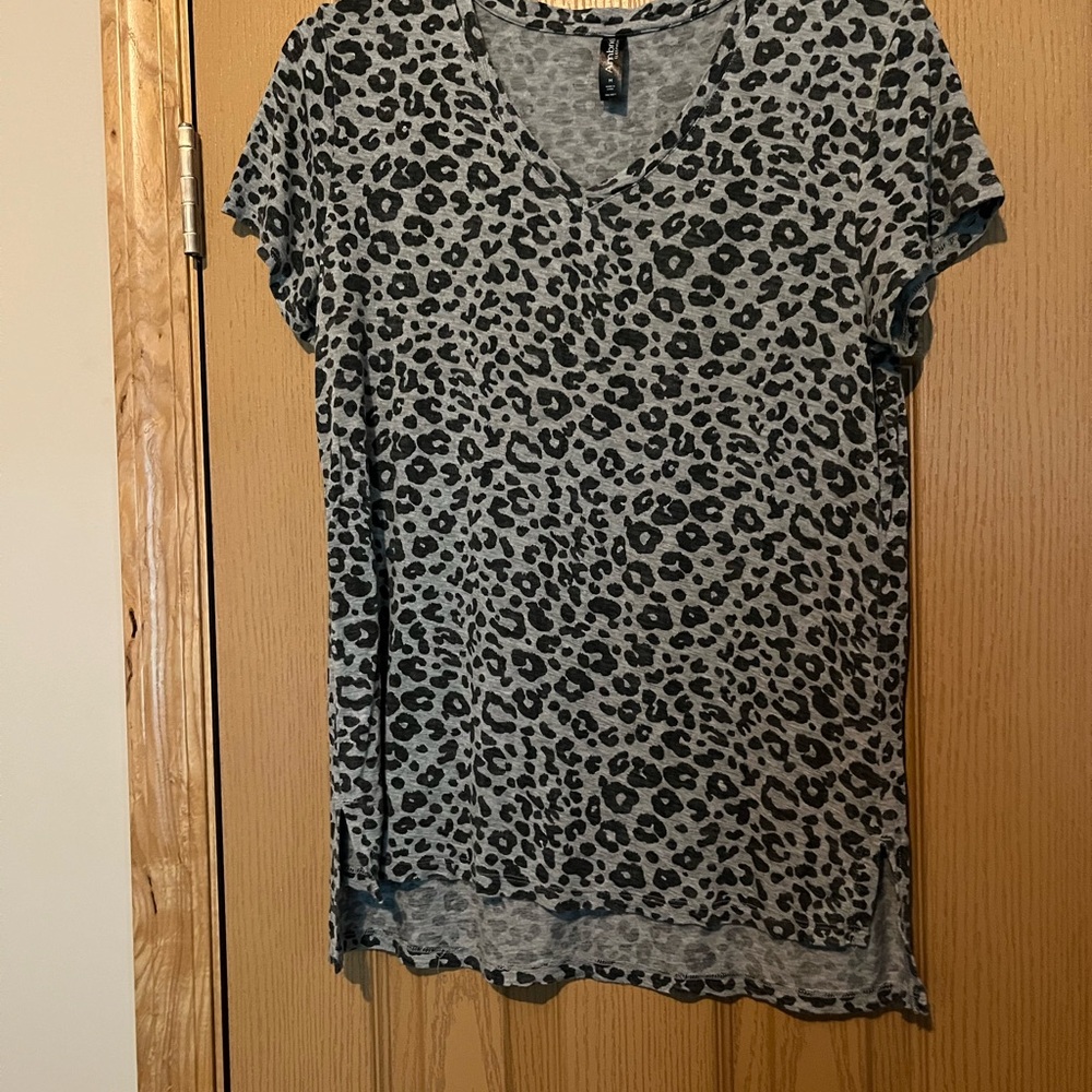 Leopard Print V-Neck Women's Top